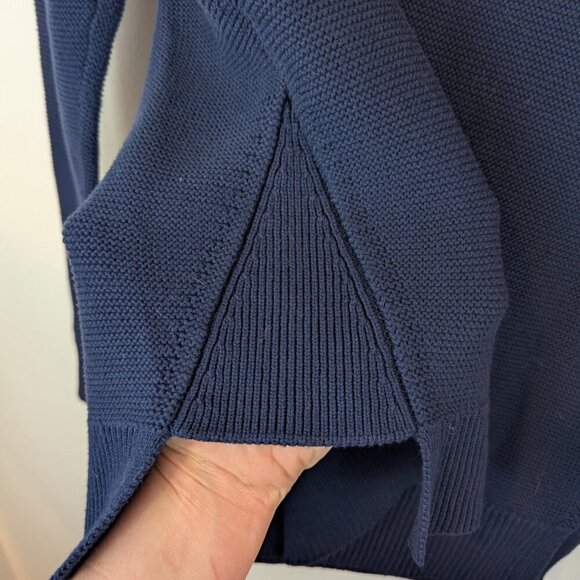 Kinross Navy Garter Stitch Sweater, Sz S - Picture 7 of 10